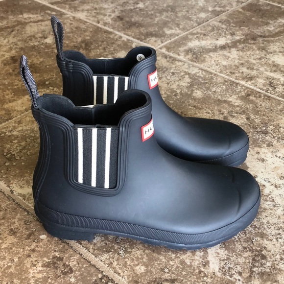 hunter garden stripe chelsea boots